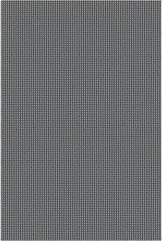 KOZYFLY Washable Area Rug 6x9 ft Rubber Backed Non Slip Rugs for Living Room Braided Cotton Bedroom Rug Woven Office Rugs Indoor Floor Carpets for Dining Bedroom Living Room, Grey/Dark Grey