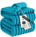 Bedsure GentleSoft Teal Fleece Blanket for Couch - Cozy Soft Blankets for Women, Cute Small Throws for Girls, 90x90 Inches