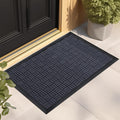 Mibao Front Door Mat, Heavy Duty Durable Welcome Mat for Outdoor Indoor, Dirt Trapper Waterproof Super Absorbent Door Mat for Entryway Outside Patio Porch, 61.5" x 36", Navy