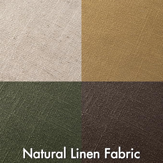 MIULEE Neutral Green/Brown Linen Pillow Covers Pack of 4 Decorative Natural Solid Throw Pillow Covers Soft Accent Boho Farmhouse Couch Pillowcases Spring Decors for Living Room Bed Sofa 20x20 Inch