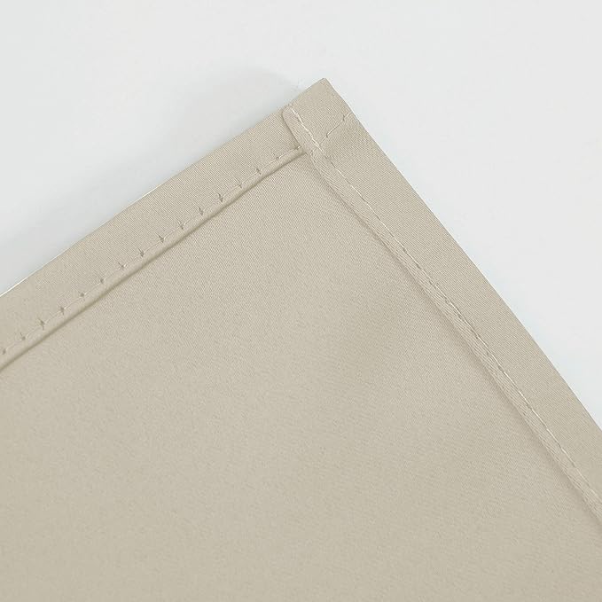 LEMOMO Light Beige Thermal Blackout Curtains/52 x 54 Inch/Set of 2 Panels Room Darkening Curtains for Bedroom