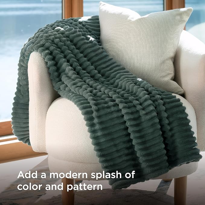 Bedsure GentleSoft Mallard Green Fleece Blanket for Couch - Cozy Soft Blankets for Women, Cute Small Throws for Girls, 60x80 Inches