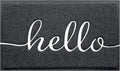 BeneathYourFeet Door Mat (36"x24",Black) Welcome Mat Low Profile Front Doormat Indoor Outdoor Door Non Slip Rugs for Entryway, Patio, High Traffic Areas