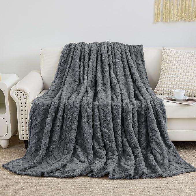 Aganear Blanket King Size - Lightweight Portable Fuzzy Cozy Soft for Couch, Sofa, Bed, Office - Breathable, Skin-Friendly for All Season Accessories (108"x90", Gray)