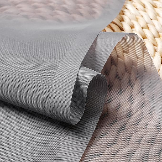 OWENIE Grey Sheer Curtains 72 Inches Long 2 Panels, Transparent Voile Sheer Curtain Double Rod Pocket Gauze Drapes for Living Room Bedroom Window Sliding Glass Door Treatment, 42 x 72 Inch