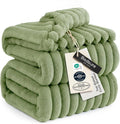 Bedsure GentleSoft Reseda Fleece Queen Blanket for Couch - Super Soft Cozy Blankets for Women, Cute Small Blanket for Girls, 90x90 Inches