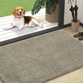 OLANLY Dog Door Mat for Muddy Paws 47x32, Absorbs Moisture and Dirt, Absorbent Non-Slip Washable Doormat, Quick Dry Chenille Mud Mat, Entry Indoor Entryway Carpet for Inside Floor, Warm Taupe