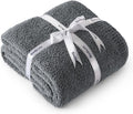 Bedsure Gentlesoft Cozy Knit Throw Blanket - Soft Fluffy Blanket for Couch, Bed, Sofa, Lightweight Warm All Season Plush Blankets, Mothers Day, Birthday Gifts for Women Men, Dark Grey, 50x60 Inches