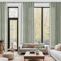 Desert Sage Linen Curtains for Living Room 126 Inches Long Light Filtering Semi Sheer Curtain Back Tab Rustic Farmhouse Decor Elegant Drapes Floor to Ceiling High Window for Bedroom 52x126, 2 Panels