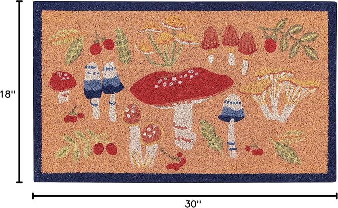 Now Designs Field Mushrooms Coir Doormat, 1 EA