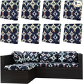 Outdoor Cushion Covers Set,8PCS Patio Furniture Couch Seat Slipcovers, Replacement for Sofa Sectional Chair(Cover，Only)