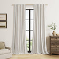 Guken Extra Long Light Beige 100% Blackout Curtains 144 Inch Length 2 Panels Set Back Tab Thermal Insulated Black Out Tall Windows Drapes 12 FT Length for High Ceiling Living Room, 52" W x 144" L