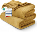 Bedsure GentleSoft Twin XL Fleece Blanket Dorm Bedding - Lightweight Soft Cozy Blankets for Bed, Sofa, Couch, Travel, Camping, Yellow, 66"x90"