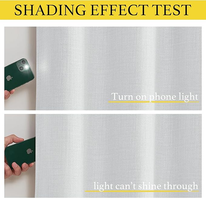 NICETOWN Farmhouse Blackout Small Curtains - Thermal Insulated Grommet Curtain Valances Room Darkening for Kitchen Window Treatments Home Decor, 34" Wide x 30" Long, 1 Pair, Greyish White