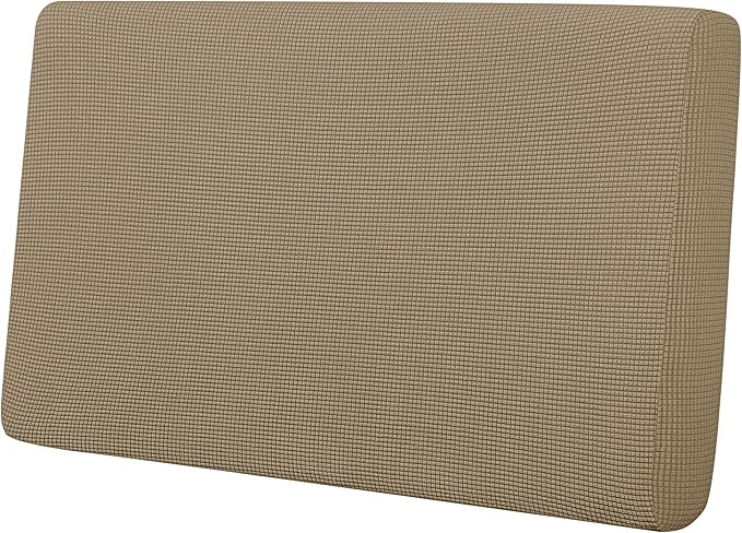 Easy-Going Stretch Loveseat Cushion Cover Sofa Cushion Furniture Protector Sofa Seat Sofa Slipcover Sofa Cover Soft Flexibility with Elastic Bottom(Loveseat Cushion, Natural)