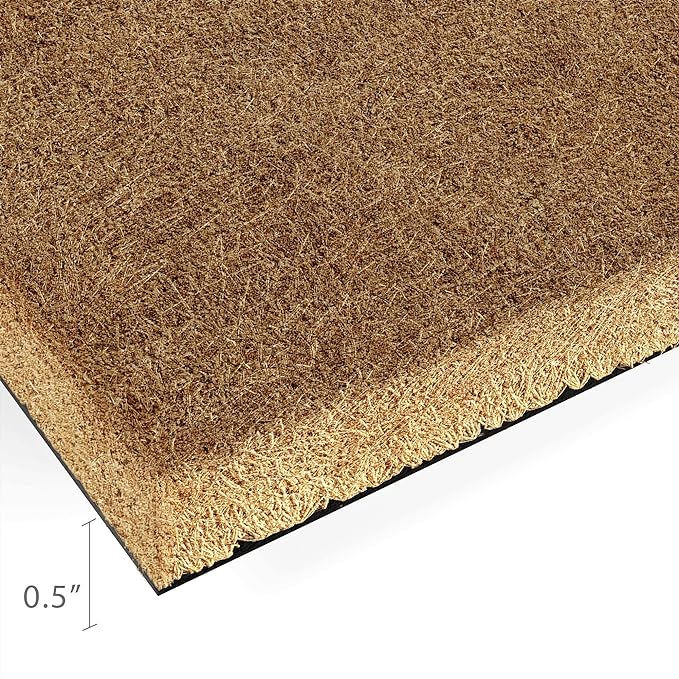 Barnyard Designs Doormat Welcome Mat for Outdoors, Large Front Door Entrance Mat, Brown (Home Sweet Home Script, 30x17)