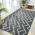 OLANLY Front Door Mat, Non-Slip Rubber Backing, Dirt Resistant and Absorbent, Washable, Easy to Clean Low-Profile Indoor Doormat for Back Door, Entryway, Inside Entrance, 59x35, Charcoal