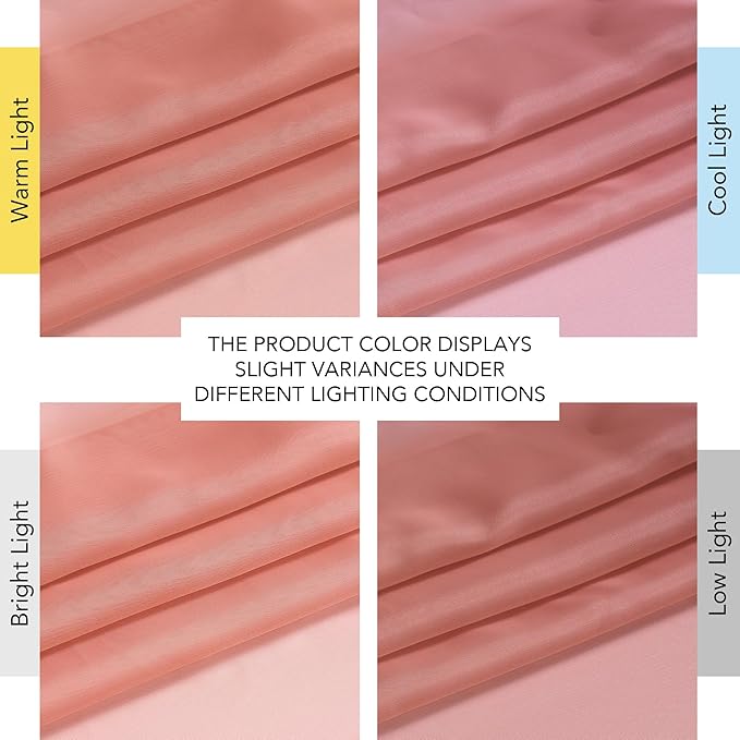 NICETOWN Coral Pink Sheer Window Curtains for Princess Room, Grommet Voile Sheer Window Treatment Light Filtering for Bedroom/Girls Room, W54 x L84, 2 Panels