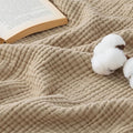 Bedsure 100% Cotton Muslin Blanket King Size for Bed - 4-Layer Breathable and Lightweight Thin Soft Summer Gauze Muslin Blanket for Adults, Light Brown, 108x90 Inches