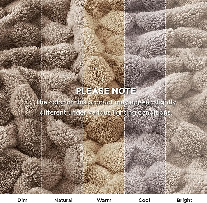 Bedsure GentleSoft Light Brown Throw Blanket for Couch - Super Soft Cozy Blankets Gifts for Kids Girls, Cute Small Fleece Throws for Bedroom Home Decor, 50x70 Inches