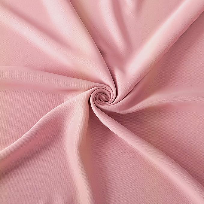 LEMOMO Pink Blackout Curtains 34 x 54 Inch Length/Set of 2 Curtain Panels/Thermal Insulated Room Darkening Blackout Curtains for Bedroom