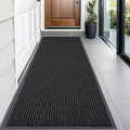 OLANLY Front Door Mat Indoor Outdoor Entrance, Waterproof Heavy Duty Doormat, Fade Resistant, Low Profile, Easy Clean Patio Porch Welcome Floor Mats for Entry, 59x23, Black