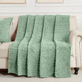 50x70 Inch Green Throw Blanket - Soft & Fluffy Fleece, Cute & Aesthetic, Perfect for Sofa, Couch, Chair, Bed, Living Room & Bedroom, All-Season Use, Plush & Cozy Decorative Blanket