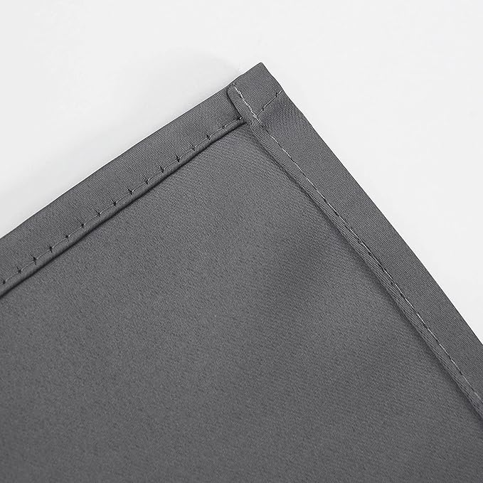 LEMOMO Grey Blackout Curtains 42 x 63 Inch Length/Set of 2 Curtain Panels/Thermal Insulated Room Darkening Blackout Curtains for Bedroom
