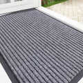 OLANLY Front Door Mat Indoor Outdoor Entrance, Waterproof Heavy Duty Doormat, Fade Resistant, Low Profile, Easy Clean Patio Porch Welcome Floor Mats for Entry, 35x23, Light Gray