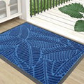 Colorxy Waterproof Doormat, Sturdy Natural Rubber Front Door Mats, Non Slip Low Profile Indoor Outdoor Entrance Mat, Stain Resistant Easy Clean Floor Mat for Patio or Entryway, 48''x32'', Light Blue