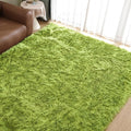 Goolela Lime Green Area Rug 9x12 Fluffy Fuzzy Furry Rug for Bedroom Living Room Shaggy Faux Sheepskin Fur Soft Rectangle