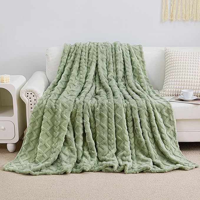 Aganear Blanket King Size - Lightweight, Portable, Fuzzy, Cozy Soft Blanket for Couch, Bed, Office; Breathable, Skin-Friendly for All Season Accessories (108"x90", Sage Green)