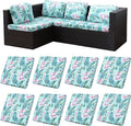 8Pcs Stretch Patio Cushion Covers,Outdoor Couch Covers Replacement,Outdoor Couch & Sofa Slipcovers,for Patio Furniture Cushion Covers,Washable Reusable urniture Protector(Hummingbird,8PCS)