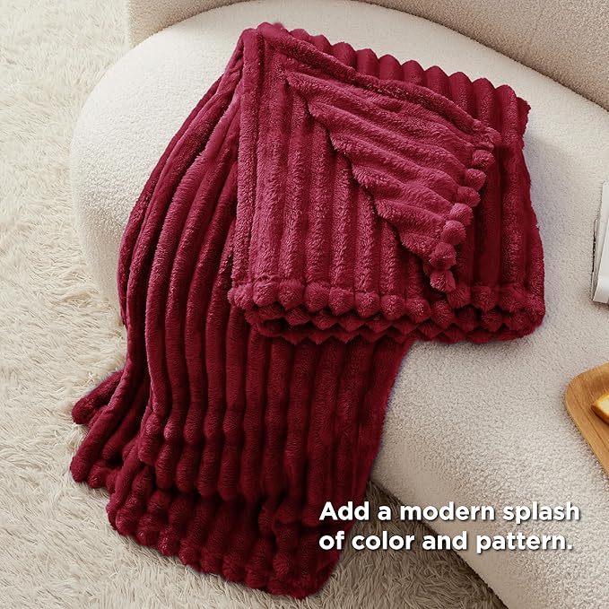 Bedsure GentleSoft Red Twin Blanket for Bed - Cozy Soft Blankets for Women, Cute Large Throws for Girls, 66x90 Inches