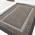 OLANLY Front Door Mat Indoor Outdoor Entrance, Waterproof All-Season, All-Weather Doormat, Sturdy Natural Rubber, Low Profile, Easy Clean Patio Porch Entryway Mat, 29.5x17, Khaki and White