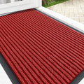 OLANLY Front Door Mat Indoor Outdoor Entrance, Waterproof Heavy Duty Doormat, Fade Resistant, Low Profile, Easy Clean Patio Porch Welcome Floor Mats for Entry, 35x23, Red