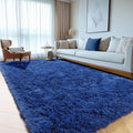 ONASAR Navy Blue 6x9 Area Rugs for Living Room Bedroom, Large Fluffy Bedside Throw Rug, Soft Plush Shaggy Fuzzy Floor Carpet for Nursery Kids Girls Boys Teen Dorm Home Office Decor Aesthetic