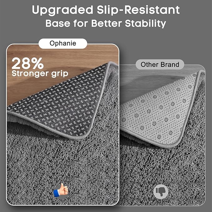 Ophanie 7x10 Area Rugs for Living Room, Upgrade Non-Slip Fluffy Soft Large Shag Bedroom Carpet, Grey Big Indoor Thick Nursery Rug, Gray Carpets for Boy and Girls Room Dorm Home Decor Aesthetic