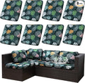 Outdoor Cushion Covers Set,8PCS Patio Furniture Couch Seat Slipcovers, Replacement for Sofa Sectional Chair(Cover，Only)