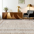 GarveeHome Modern 3x5 Neutral Area Rug Washable Non-Slip Low-Pile Indoor Rugs for Entryway Solid Blue Modern Minimalism Carpet for Bedroom Living Room Kitchen Bathroom Door Mat Brown