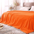 BEDELITE Fleece Blankets 108 inch x90 Size Orange Throw Blankets for Bed & Couch,Plush Cozy Fuzzy Blanket, Super Soft & Warm Lightweight Fall Blankets