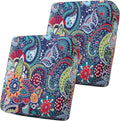 Smiry Printed Couch Cushion Covers, Stretch Soft Couch Covers for Sofa, Washable Non-Slip Sofa Slipcover Furniture Protector for Indoor and Outdoor (2 Pack, Blue Green)