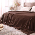 BEDELITE Fleece Blankets Queen Size Brown Throw Blankets for Bed, Luxury Plush Cozy Fuzzy Blanket 90x90 inches, Super Soft Warm Lightweight Throw Blanket All Seasons Suitable