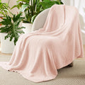 Bedsure Gentlesoft Cozy Knit Throw Blanket - Super Soft Fluffy Blanket for Couch, Bed, Sofa, Lightweight Warm All Season Plush Blankets, Mothers Day, Birthday Gifts for Her Him, Pink, 50x60 Inches