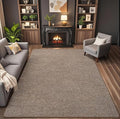 AROGAN Washable 7×10 Living Room Rug, Modern Area Rugs with Soft Memory Foam for Bedroom, Minimalist Non-Slip Indoor Floor Carpet for Dining Room Office Kids Playroom Decor, Matte Brown