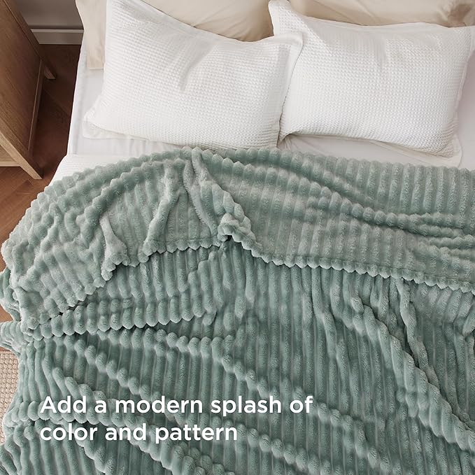 Bedsure GentleSoft Sage Green California King Size Blanket for Bed - Cozy Soft Blankets for Women, Cute Large Throws for Girls, 102x96 Inches