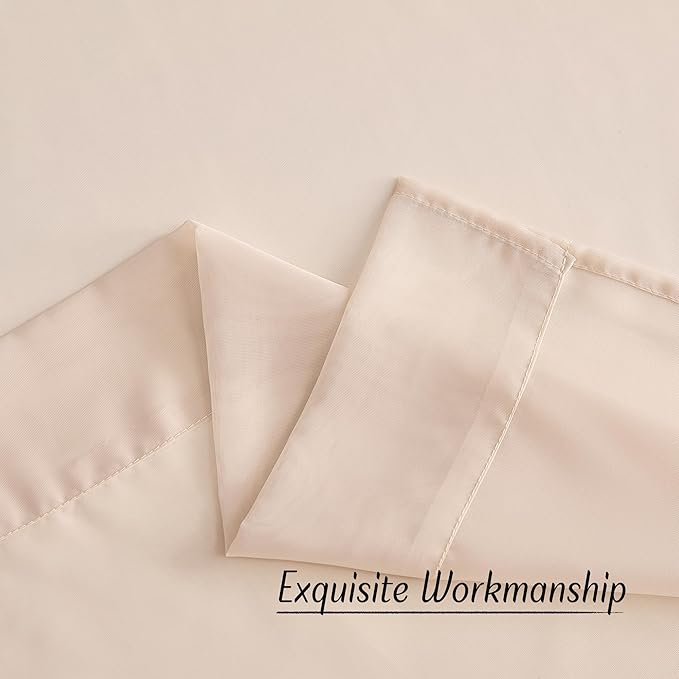 NICETOWN Taupe Sheer Curtains 54 inch Length, Grommet Voile Sheer Lightweight & Airy Window Treatment with Light Filtering for Kitchen/Cafe, W54 x L54, 2 Panels