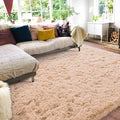 Rugs for Living Room 6x9, Soft Shaggy Modern Shag Area Rug for Bedroom, Upgrade Non-Slip Plush Fluffy Carpet for Kids Boys Girls Room Home Decor Aesthetic, Camel