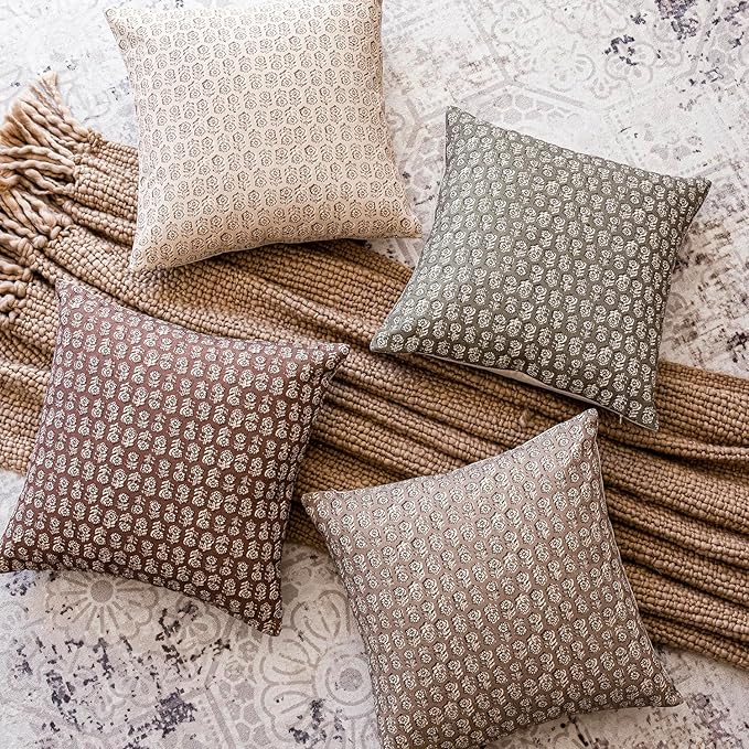 Foindtower Set of 2 Decorative Vintage Long Lumbar Throw Pillow Covers Neutral Modern Farmhouse Cushion Covers Floral Home Decor for Sofa Couch Chair Bedroom Living Room,14×36 Inch,Wine Red