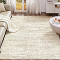 5x8 Area Rug Living Room Rugs - Washable Neutral Modern Abstract Soft Thin Rug Indoor Floor No Slip Rug Carpet for Bedroom Under Dining Table Home Office Decor - Beige/Brown